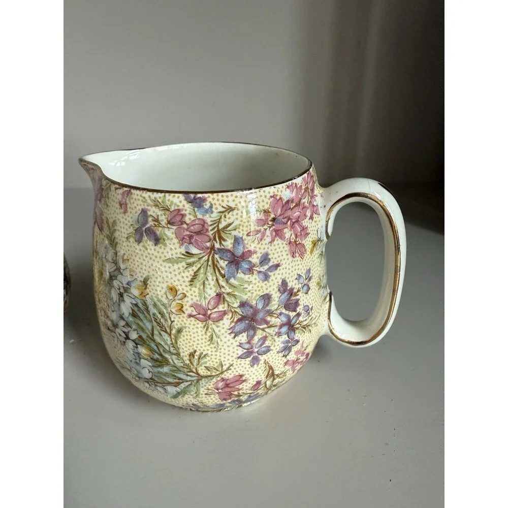 VTG  Lord Nelson Ware, Heather Chinz, Creamer, Sugar Set